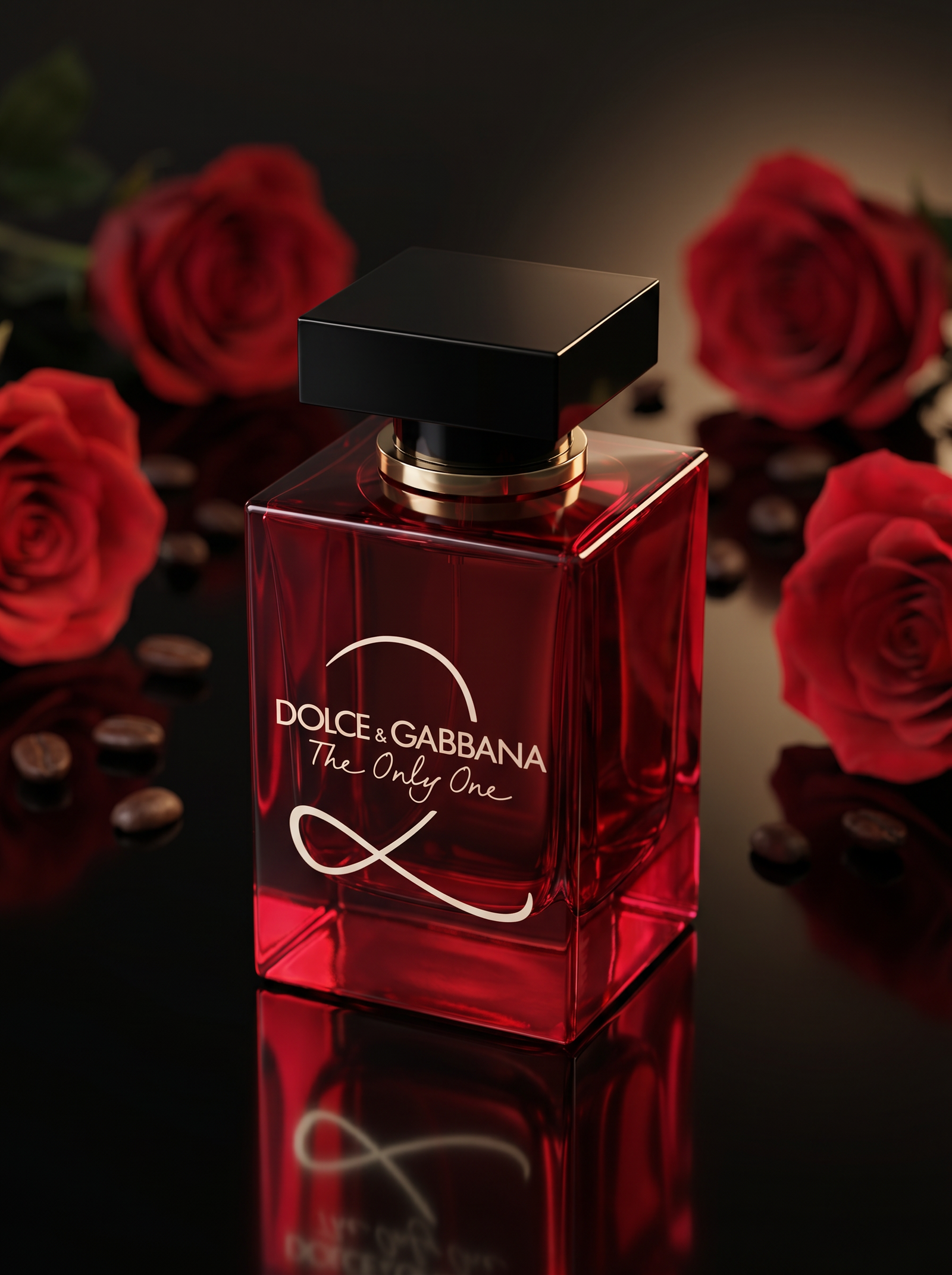 Rose fragrance campaign artwork